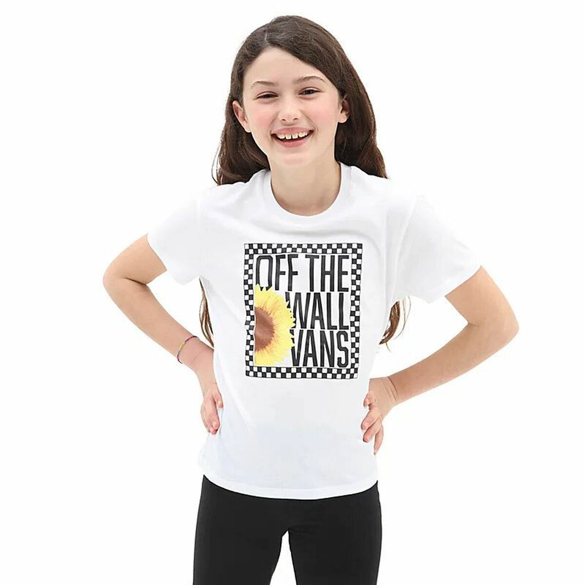 Child's Short Sleeve T-Shirt Vans Sunlit Crew White M